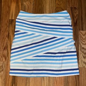 J. McLaughlin Nicola Skirt Tiered Layered XS Blue White